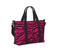 GVYGVY Laptop Tote Bag for Women Work - Black red bright zebra print Overnight Weekender Bags for Women Travel, Gym Duffle Bag for Men, Personal Item Crossbody Travel Bags for Men Carry On