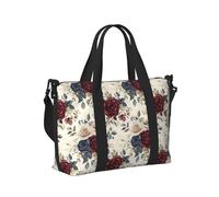 GVYGVY Laptop Tote Bag for Women Work - Colorful Rose Print Overnight Weekender Bags for Women Travel, Gym Duffle Bag for Men, Personal Item Crossbody Travel Bags for Men Carry On
