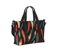 GVYGVY Laptop Tote Bag for Women Work - Fish Hook Print Overnight Weekender Bags for Women Travel, Gym Duffle Bag for Men, Personal Item Crossbody Travel Bags for Men Carry On