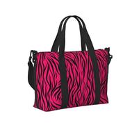 GVYGVY Laptop Tote Bag for Women Work - Trendy Red Pink Zebra Print Overnight Weekender Bags for Women Travel, Gym Duffle Bag for Men, Personal Item Crossbody Travel Bags for Men Carry On