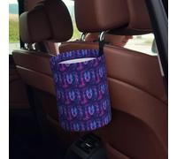 GVYGVY Mini Car Trash Can for Back Seat - Collapsible Hanging Cyber Lion Cool A Print Vehicle Car Trash Bin, Small Automotive Garbage Cans Interior for Truck SUV with Hook and Loop