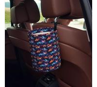GVYGVY Mini Car Trash Can for Back Seat - Collapsible Hanging Fantasy Shark Print Vehicle Car Trash Bin, Small Automotive Garbage Cans Interior for Truck SUV with Hook and Loop