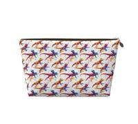 GVYGVY Small Travel Makeup Bag Organizer - Watercolor Colored Lizard Print Leather Travel Toiletry Bag for Women & Men, Organizing Pouches for Purse with Zipper