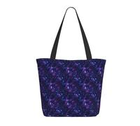 GVYGVY Travel Tote Bag for Women Work - Cyber Neon Wolf Print Lightweight Shoulder Nurse Bag Beach Handbags for Women, Fashion Large Tote Purse with Zipper