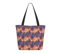 GVYGVY Travel Tote Bag for Women Work - Cyber Retro Western Cowboy Print Lightweight Shoulder Nurse Bag Beach Handbags for Women, Fashion Large Tote Purse with Zipper