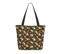 GVYGVY Travel Tote Bag for Women Work - Retro American Football Print Lightweight Shoulder Nurse Bag Beach Handbags for Women, Fashion Large Tote Purse with Zipper