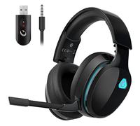 Gvyugke 2.4GHz Wireless Gaming Headset for PC, PS5, Mac, Switch, Bluetooth Wireless Gaming Headphones with Detachable Noise Cancelling Microphone, 3.5mm Cable Mode for Xbox Series