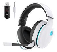 Gvyugke 2.4GHz Wireless Gaming Headset for PC, PS5, Mac, Switch, Bluetooth Wireless Gaming Headphones with Detachable Noise Cancelling Microphone, 3.5mm Cable Mode for Xbox Series