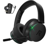 Gvyugke Wireless Gaming Headset for Xbox Series X|S, Xbox One, PS5, PC | Bluetooth 5.3 Wireless Gaming Headphone with Noise Cancelling Microphone, 3D Surround Sound, 45H Battery, Black Green Color