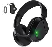 Gvyugke Xbox Headset with Mic, Wireless Gaming Headset for Xbox Series X or S, Xbox One, PS5, PS4, PC and Mobile - 2.4GHz USB & Type-C Ultra Stable Gaming Headphones, Flip Microphone (Black)