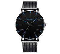 Gw-6900 Business Stainless Mesh Quartz Men's Fashion Ultra Steel Thin Watch Men's Watch Max S Watch (E, One Size)