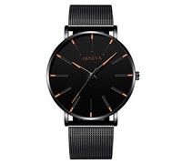 Gw-6900 Business Stainless Mesh Quartz Men's Fashion Ultra Steel Thin Watch Men's Watch Max S Watch (F, One Size)