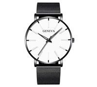 Gw-6900 Business Stainless Mesh Quartz Men's Fashion Ultra Steel Thin Watch Men's Watch Max S Watch (H, One Size)