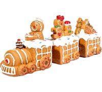 GW Box Christmas Gingerbread Man Train Decoration Christma Small Train Figurines Christmas Gingerbread Statue for Home Table Party Decor