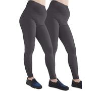 GW CLASSY OUTFIT 2 Pack Women's Maternity Leggings Ladies Soft Belly Support Over Bump High Waisted Stretchy Pregnancy Pants Yoga Pants (24-26, 2X Charcoal)