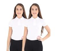 GW CLASSY OUTFIT Boys Girls Polo Uniform T Shirts 1X 2X 3X 4X 6X Kids T-Shirts School wear Shirts Tee Short Sleeve PE Top Gym Tops 4-12 Years (2X Girls White, 5-6 Years)