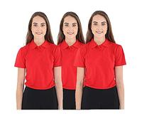 GW CLASSY OUTFIT Boys Girls Polo Uniform T Shirts 1X 2X 3X 4X 6X Kids T-Shirts School wear Shirts Tee Short Sleeve PE Top Gym Tops 4-12 Years (3X Girls Red, 9-10 Years)
