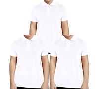GW CLASSY OUTFIT Boys Girls Polo Uniform T Shirts 1X 2X 3X 4X 6X Kids T-Shirts School wear Shirts Tee Short Sleeve PE Top Gym Tops 4-12 Years (3X Boys White, 9-10 Years)