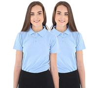 GW CLASSY OUTFIT Boys Girls Polo Uniform T Shirts 1X 2X 3X 4X 6X Kids T-Shirts School wear Shirts Tee Short Sleeve PE Top Gym Tops 4-12 Years (2X Girls Sky Blue, 7-8 Years)