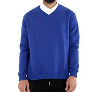 GW CLASSY OUTFIT Girls Boys Kids Jumper Button Fleece Cardigans Long Sleeve Sweatshirts Pull Over Jumpers Round/V- Neck School Uniform (13-14 Years, V-Neck Royal Blue)