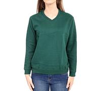 GW CLASSY OUTFIT Girls Boys Kids Jumper Button Fleece Cardigans Long Sleeve Sweatshirts Pull Over Jumpers Round/V- Neck School Uniform (11-12 Years, Bottle Green V-Neck)