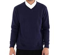 GW CLASSY OUTFIT Girls Boys Kids Jumper Button Fleece Cardigans Long Sleeve Sweatshirts Pull Over Jumpers Round/V- Neck School Uniform (11-12 Years, V-Navy Blue)