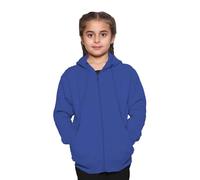 GW CLASSY OUTFIT Kids Girls Boys Zipper Hoodie Unisex Fleece Zipper Top Jacket PE School Sweat Hoodie Casual Fashion UK Size 4-13 Years (4-5 Years, Royal Blue)