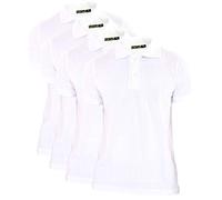 GW CLASSY OUTFIT Pack of 2X 4X 6X Girls Boys Polo White T Shirts (Mulitpacks) Unisex Kids Plain Polo Neck Tops Short Sleeve Kids T-Shirts School Tops Uniform Shirts PE Top Gym Tops
