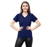 GW CLASSY OUTFIT Women's Ladies Short Sleeve V Neck T Shirts Ladies Plain Classic Fit Summer Basic Tunic T-Shirts Tops