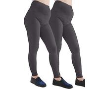 GW CLASSYOUTFIT® 2X Womens Ladies Maternity Legging Trouser Leggings Full Ankle Length Stretchy Over Bump Pregnancy Pants (XXXL 24-26, Charcoal)