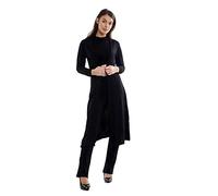 GW CLASSYOUTFIT® Ladies Long Sleeve *Maxi* Boyfriend Cardigan Open Blazer Cardigans top Tops Floaty 8-16 (Black, M-L=10)