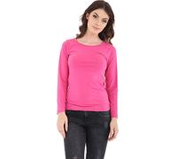GW CLASSYOUTFIT® Ladies Womens Girls Plus Sizes Long Sleeves Crew Top Basic T Shirt Round Neck TOP Tops Vests S-M to XXXL (S-M 8-10, Cerise Pink)