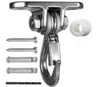 GW Gwongvvei Heavy Duty Swing Hanger Stainless Steel 180° Smooth Operation Screws Bolts, Playground Porch Swing Set Trapeze Wooden Sets Indoor Outdoor