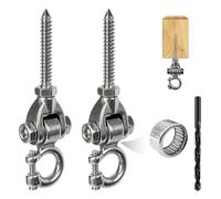 GW Gwongvvei Heavy Duty Swing Hangers for Wooden Sets1000LB Capacity Hammock Hanger Stainless Steel Swing Hardware Accessories 2 Packs 6" for Porch Playground Yoga Heavy Bag