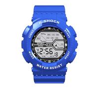 Gw-m5610u Fashion Wrist LCD Stopwatch Date Watch Rubber Digital Boy Men's Watch (Blue, One Size)