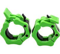 GW Tech Barbell Clamps 2 inch, Heavy Duty Exercise Collars 2" Quick Release Pair of Locking Pro Olympic Weight Bar Plate Locks Collar Clips for Workout Weightlifting Fitness Training (Green£©