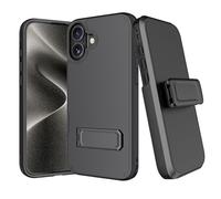 GW USA for iPhone 17 Case with Belt Clip, Rugged Dual-Layer Protection, Shockproof 17 iPhone Holster Case Belt Clip, Slim Wireless Charging Compatible, Kickstand 6.3”- Black