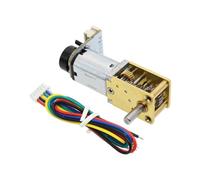 GW12-N20 Encoder ABHL DC 3V6V12V Micro Gear Motor Low Speed Electric Mini Reducer Worm Gear Motor(12V A35,1 Ratio 118-B Motor)