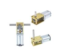 GW1812-N20 DC 12V (to 6V 3V) Metal Slow Speed High Torque Worm Gear DC electronic starter Long Dual Shaft 16-381RPM Robot Eleltric Lock ICXLPMC(Single Shaft 8mm,16RPM_12V)