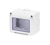 GW27043DY Waterproof Surface Box Series 27 for GEWISS System Mechanisms - IP55-3 Modules - Grey RAL 7035