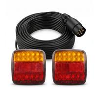 GWAEPU LED Trailer Lights Rear 12V 20LEDs Trailer Light Board with 7 Pins Plug and 7.5m/24.6ft Cable IP65 Waterproof Rear Light Set for Trailers Camper Van Truck