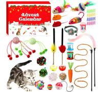 GWAHSA Cat Advent Calendar 2024, 24 Days Christmas Countdown Calendar with Assorted Interactive Cat Toys for Indoor Kitten Cats Pet Surprise Xmas Gifts for Cat Lovers Women