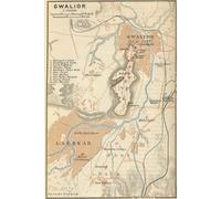 Gwalior Map Journal: Vintage Map Notebook