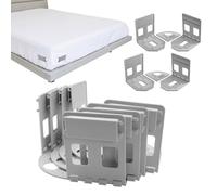 GwaOery Bed Sheet Holder for Corners Fitted Sheet Clips with Lock Strips Non-Slip Heavy Duty Sheet Locks for All Mattress Sizes No More Loose Sheets Fastener Keep Sheets Firm & Tight (Grey)