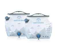 GwaOery Camping Water Container 8L Collapsible Water Storage Carrier with Spigot Outdoor Folding Water Bag Drinking Container for Sport Camping Hiking Picnic BBQ Backpack Survival Kit (Transparent)