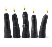 GwaOery Hand Finger Candle Black Gesture Candles Natural Soy Wax Pine Incense for Home Bedroom Halloween Party Table Decorations Novelty Candles Festival Gift