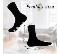 GWAWG 1 Pair Black Socks for Men, Novelty Socks for Men Gifts for Dad Grandpa, Unisex Cotton Calf Socks (UK, Alpha, One Size, Regular, Regular, Grandad‘s not sleeping, he is resting his eyes)