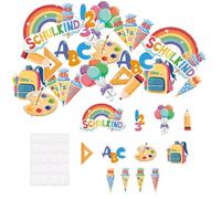 GWAWG 120 Piece Decorative Confetti Colorful For School,Scattered Deco Table Decoration 123 ABC Pencil Shoulder Bag,2025 Girl Boy Child,School Deco.