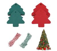 GWAWG 120Pcs Christmas Tags, Red Green Tree Kraft Paper Labels with String, Price Present Gift Tag Hanging Ornament for Gift Wrapping Presents