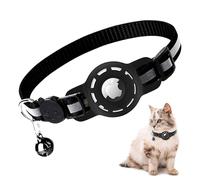 GWAWG 1pcs Airtag Cat Collar, GPS Cat Tracker Collar with Airtag Holder and Bell, Suitable for Apple Airtag Tracker Protective Case, Suitable for Light Cat Tracker for Kittens and Puppies